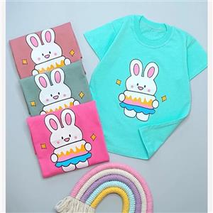 تیشرت اقتصادی دخترانه خرگوش جنس نخ پنبه