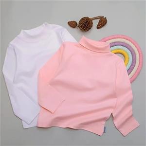 بلوز تک یقه اسکی دخترانه جنس نخ پنبه درجه یک