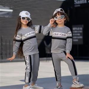 ست بلوز و شلوار اسپرت دخترانه پسرانه ملانژ