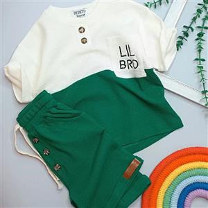 ست تیشرت شلوارک پسرانه جنس نخ پنبه درجه 1