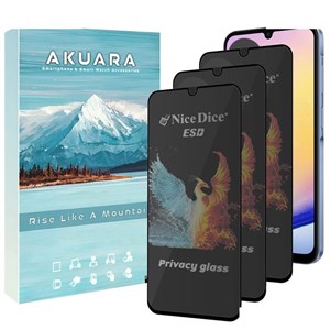 محافظ صفحه نمایش حریم شخصی آکوآرا مدل AKU npv3 مناسب برای گوشی موبایل سامسونگ Galaxy A12 / A02 / A02S / A03 / A04 / A13 4G / A13 5G / A23 / A32 5G / M12 مجموعه سه عددی