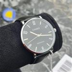 ساعت مردانه کاسیو کلاسیک چرم کد 5344 نقره ای صفحه مشکی