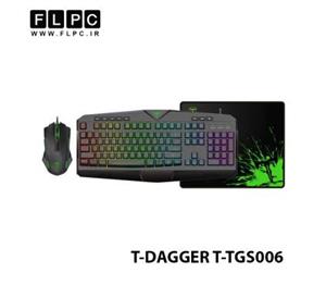 باندل کیبورد و موس و موس پدگیمینگ تی دگر مدل T-Dagger T-TGS006