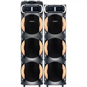اسپیکر دوقلو آرگون AR-D1268 600W RMS 4 ساب 12 اینچ کارائوکه رقص نور اکولایزر بلوتوث