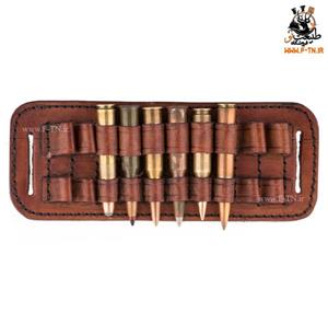 قطار فشنگ گلوله زنی 10 تایی چرم قهوه ای
