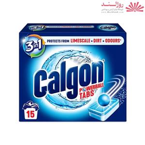 قرص جرم گیر ماشین لباسشویی کالگون (Calgon) مدل 3in1 بسته 15 عددی