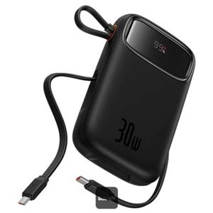 پاوربانک 10000 میلی‌آمپر USB و تایپ‌سی 30 وات بیسوس Qpow 2 PPQD4-10C