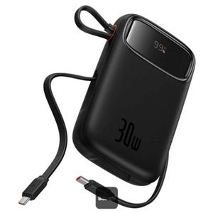 پاوربانک 10000 میلی‌آمپر USB و تایپ‌سی 30 وات بیسوس Qpow 2 PPQD4-10C