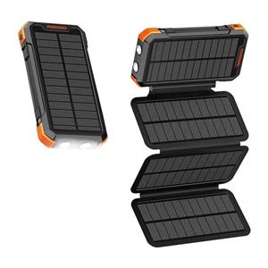 پاوربانک 4 پنل خورشیدی 20000 پرودو Porodo Power Bank 20000mAh 4-Panel Solar PD-PBFCH070