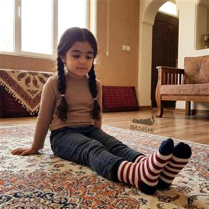 جوراب پنبه ساق دار رینگی بچه گانه 3 تا 10 سال