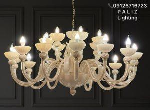 لوستر مورانو رنگ کرم شاخه بلند