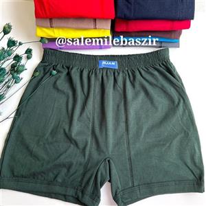 شورت مردانه پادار نخ پنبه اعلا جین 12تایی