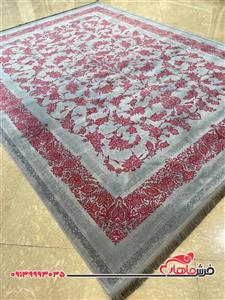 فرش وینتیج طوسی قرمز 1200 شانه افشان کد 8080