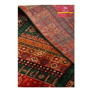 فرش ماشینی 700 شانه فرش هیوا زمینه لاکی حاشیه لاکی مدل بلوچ 9RD