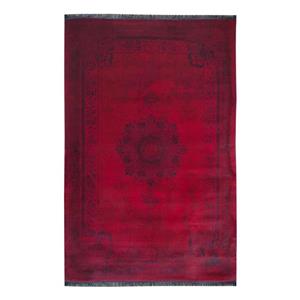 فرش ماشینی 700 شانه فرش مشهد زمینه لاکی حاشیه لاکی مدل 871312