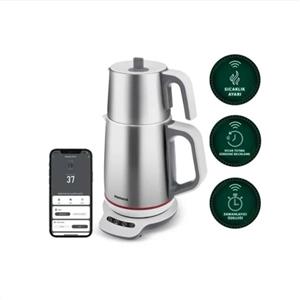 چای ساز رویال اسمارت اینوکس سفید هومند کد 1790