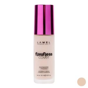 کرم پودر مایع لامل مدل Flawless Cover شماره 03 مناسب برای انواع پوست حجم 30 میلیلیتر