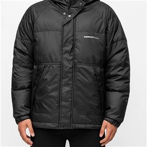 کاپشن مردانه رنگ مشکی | پارچه سیلیکونی ضد آب | سبک و بسیار گرم، مقاوم زمستانی 2025