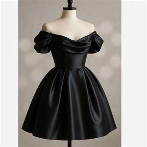 لباس مجلسی زنانه کوتاه عروسکی جنس ساتن آمریکایی مناسب نامزدی فرمالیته عقدی مدل آنا