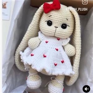 عروسک بافتنی خرگوش گوش دراز 1