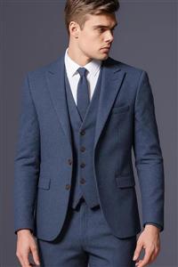 کت و شلوار جلیقه مردانه دو بر کش دوخت صنعتی الگو اندامی