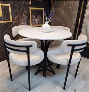 میز و صندلی ناهارخوری تدی پایه فلزی میز پایه فلزی تونت 2 نفره و 4 نفره