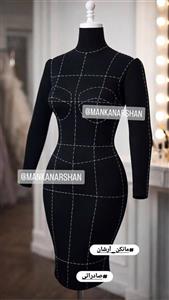 مانکن خیاطی سوزن خور خطوطدار دکلته دار  ماهی نیلوفری(مولاژ) دستدار سایز 40