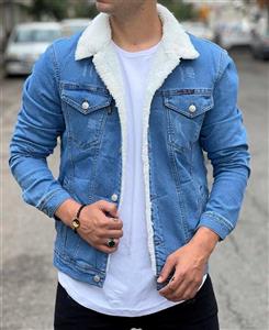 کت جین آبی یخی پارچه پنبه سنگشور کیفیت بالا