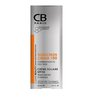 کرم ضد آفتاب اس پی اف 50 بی رنگ مناسب پوست های مختلط تا چرب 40 میل ـ سی بی پاریس