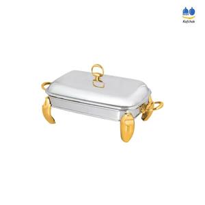 سوفله خوری پرتی سایز کوچک - مدل پافیلی - سیلور طلایی