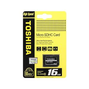 کارت حافظه MicroSDHC توشیبا 533x کلاس 10 ظرفیت 16 گیگابایتخشاب