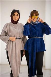 پالتو کت بیسکوییتی شالدار