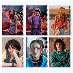 دفتر زبان سه خط 50 برگ خندالو طرح استرنجر تینگز (Stranger Things)