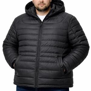 کاپشن پر مردانه سیلیکونی سایزبزرگ، مشکی | استایل شیک و مینیمال کد 5028