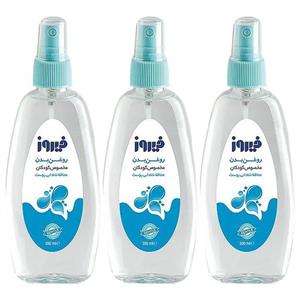 اسپری روغن بچه فیروز مدل نرم کننده حجم 200 میلی لیتر مجموعه 3 عددی YZG