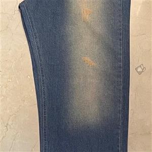 شلوار نیم بگ جین سنگ‌شور مردانه برند ZARA