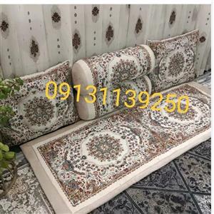 ست شاه نشین 5 تیکه،سنتی،  جنس مخمل شانل،شامل یک تشک،دوعدد بالش گرد ودوعدد بالش مربع ارسال بصورت پس کرایه