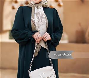 مانتو عبا زنانه رخسانه ساده مشکی شانتون درجه یک