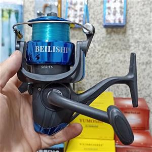 چرخ ماهیگیری 7000 برند بیلیش به همراه نخ مدل CH7000 مناسب برای چوب ماهیگیری لنسر ماهیگیری