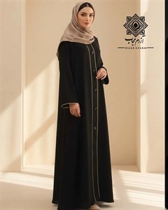 مانتو عبایی پارچه کرپ حریر کد 09