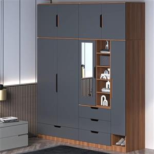 کمد لباس چندمنظوره اعیان مدل FH962 طول 200 سانتی متر مجموعه شش عددی (پس کرایه)