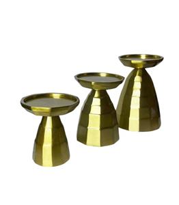 ست سه عددی شمعدان فلزی نیکل و آلومینیوم