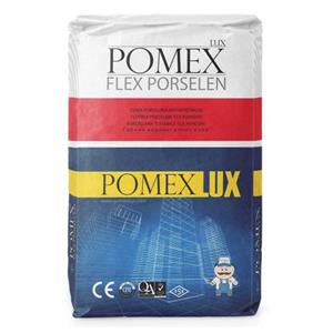 چسب پومکس 1130 پرسلانی (آبی) 20 کیلوگرم الیاف دار | چسب پودری پرسلان POMEX LUX  آبی 1130 C2TE