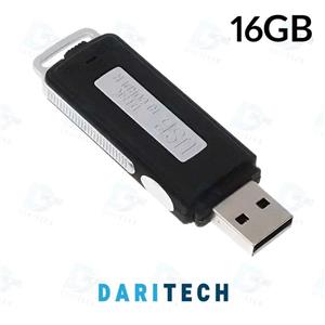 دستگاه ضبط صدای خبرنگاری USB مدل 16 گیگ مشکی با نگهداری 12 ساعت شارژ