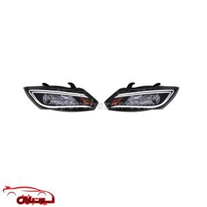 چراغ جلو اسپرت ساینا و کوییک طرح لیزری (ارسال پس کرایه)