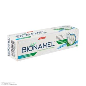 خمیر دندان محافظت از مینای دندان بایونمل مدل Complete Protection با طعم نعناع وزن 130 گرم YZG