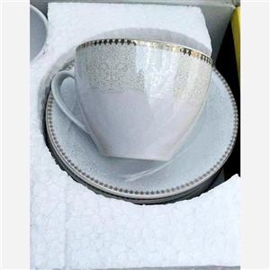 سرویس فنجان نعلبکی چینی مقصود 6 نفره (12 پارچه) درجه یک