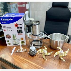 خردکن دوکاسه پاناسونیک ژاپن 4لیتر 6 6 تیغه تیتانیوم طلایی سیرپوست کن  و همزن -3 کاره- 3000W وات مدلSL-2024