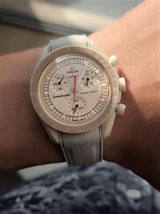 ساعت امگا سواچ اسپرت (زنانه و مردانه) سه موتوره فعال بند PU با کیفیت عالی و رنگ ثابت کد 1924194