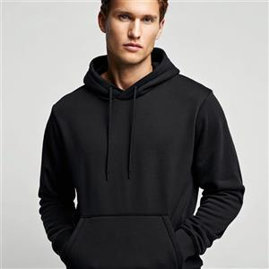 هودی مشکی بیسیک نخ پنبه ضخیم | استایل روزمره و اسپرت | کد HB-BASIC-002